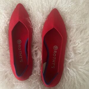 Rothy's Scarlet Red Flats